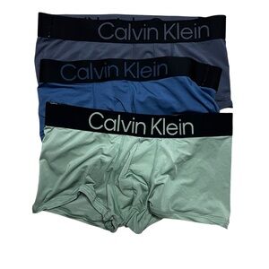 Calvin Klein 3 Pack Boxer Briefs Green Gray Blue NWOT Size Medium